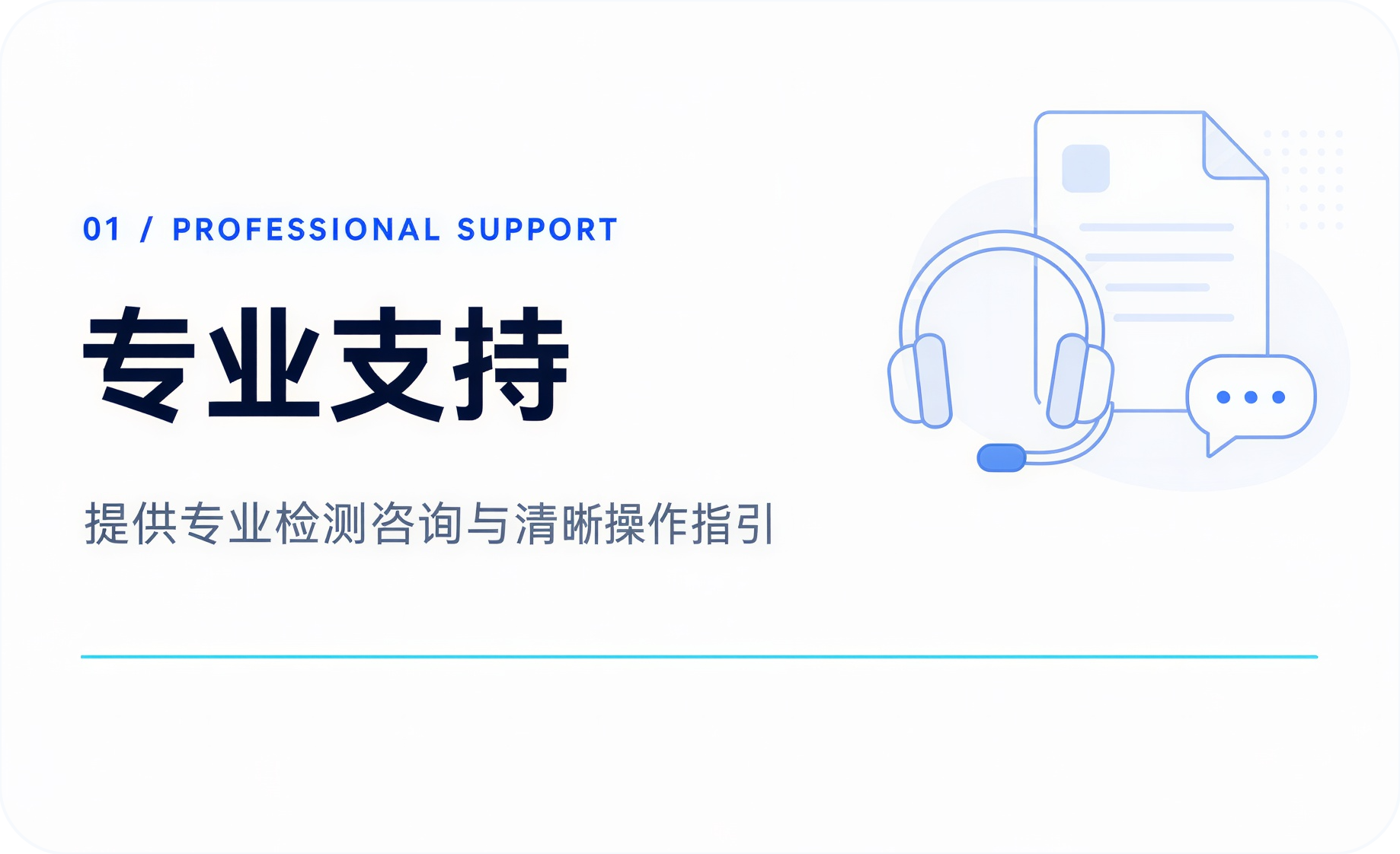 专业支持：提供专业检测咨询与清晰操作指引